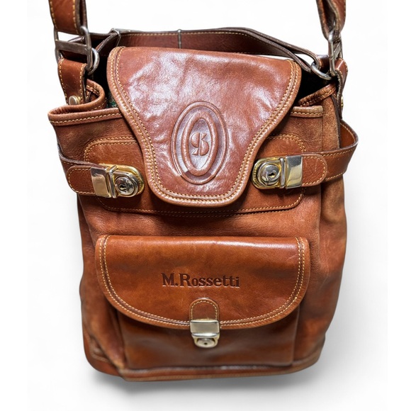 M. Rossetti Handbags - Vintage M. Rossetti Genuine Brown Leather Shoulder Bag